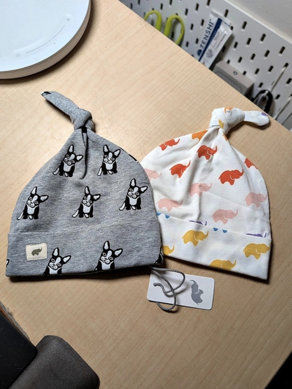 Monica + Andy Top Knot Beanie 2-Pack, Infant